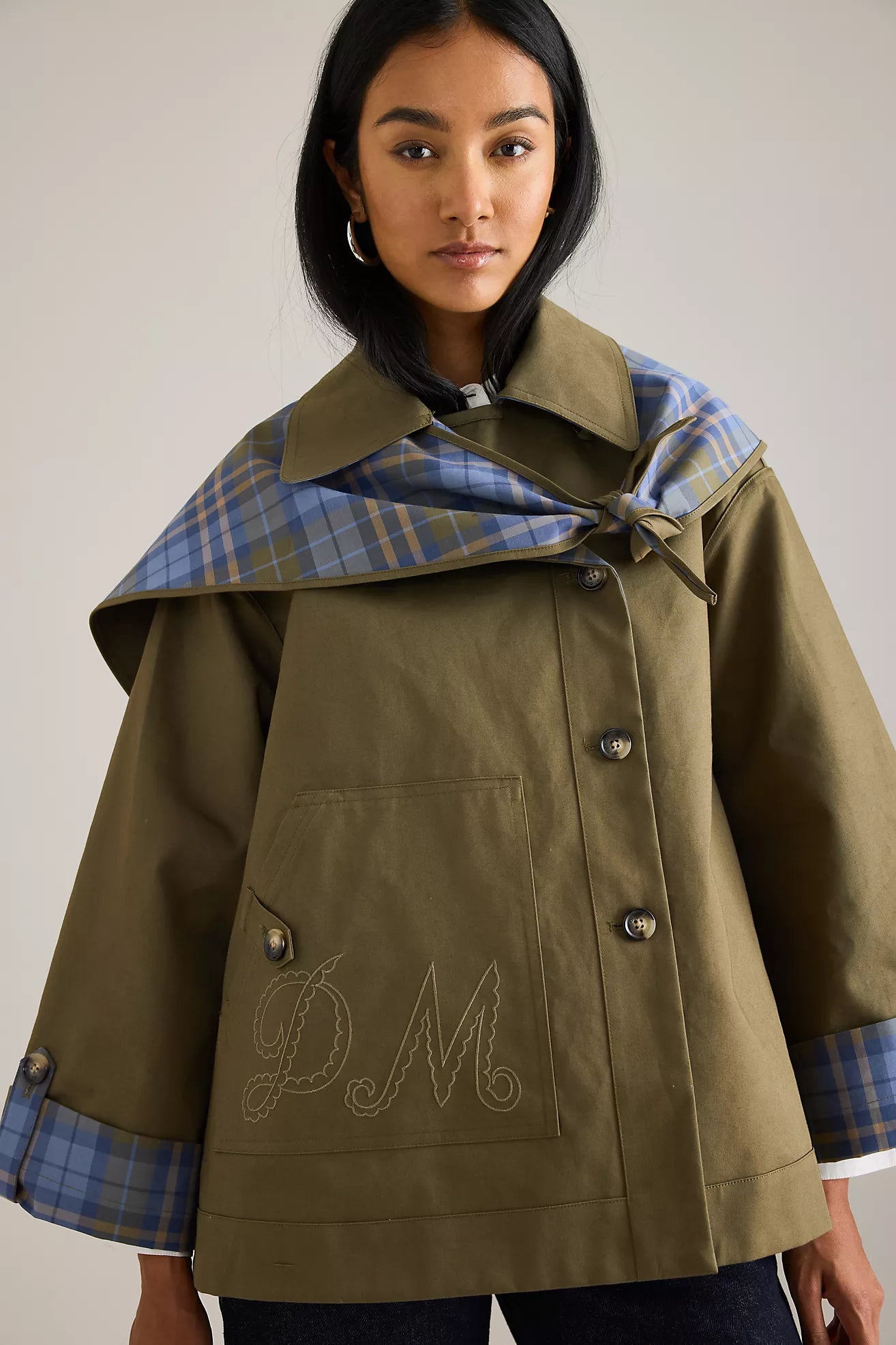 Heritage Plaid-Lined Reversible Crop Trench